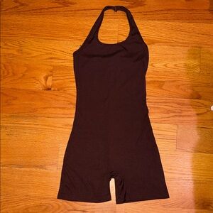 Dark Brown Halter Romper